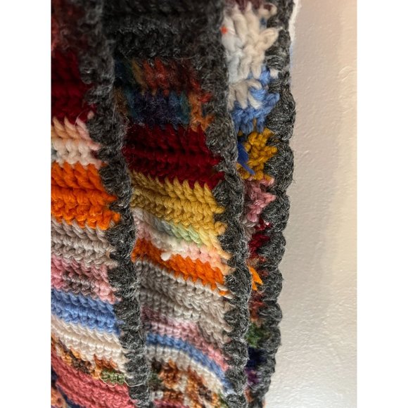 LARGE Handmade Knitted Blanket Afghan Bed Cover 134" (11 ft) x 62" Warm Gift - Picture 4 of 7